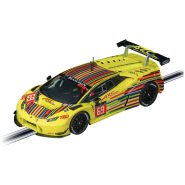 CARRO PARA PISTA ELÉTRICA AUTORAMA CARRERA EVOLUTION LAMBORGHINI HURACÁN GT3 ARC BRATISLAVA NÚMERO 69 24H SPA 2016 ESCALA 1/32 CAR20027749